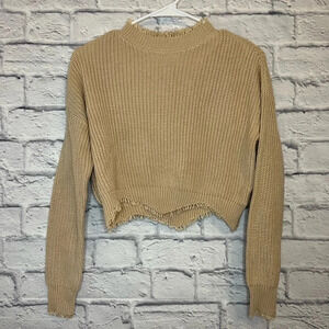 Dance & Marcel women’s beige cropped sweater size S/M.
